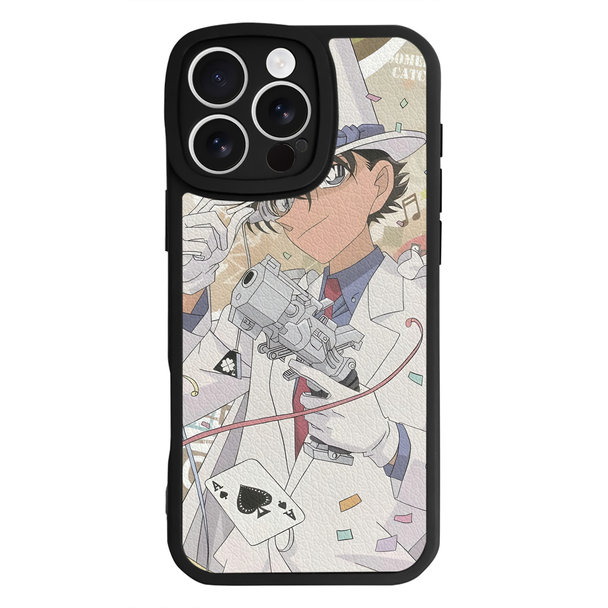 （画像用） 名探偵コナン Detective Conan 【iPhone 16シリーズ対応】シリコンスマホケース（レザー調） 材質：シリコン